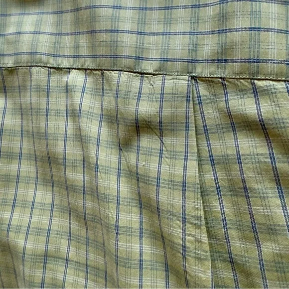 John W Nordstrom/JWN Long Sleeve Liggt Green/Blue Plaid Button Down Shirt XXL - Picture 6 of 16